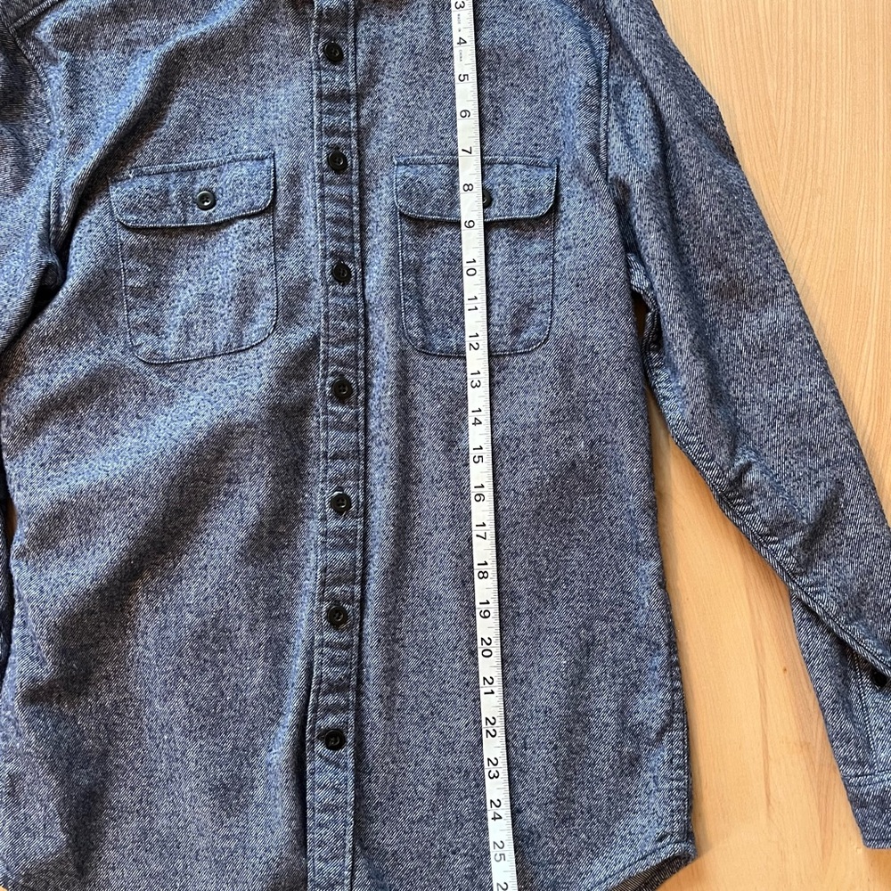 Frank & Oak Thick Blue Flannel Shirt - Picture 12 of 16